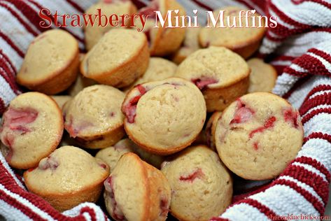 Cinnamon Swirl Pancakes, Strawberry Cream Cheese Filling, Melt In Your Mouth Chicken, Mini Muffin Recipe, Strawberry Banana Bread, The Cookin Chicks, Shortbread Bars, Strawberry Muffins, Strawberry Picking