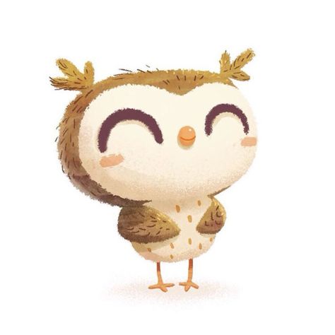 Owl Character, Ako Kresliť, Bird Cute, Owl Illustration, Cute Animal Illustration, Owls Drawing, Owl Cartoon, Pola Sulam, Abstract Illustration