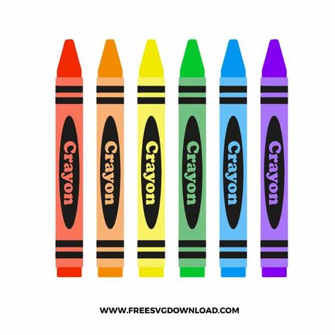 Crayola Svg, Crayon Svg, 1st Grade Svg, Preschool Svg, Kindergarten Svg, Diy School, Cricut Images, Back To School Svg, Crayon Box