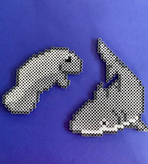 Shark Hama Beads, Perler Bead Shark, Shark Perler Beads, Shark Perler Bead Pattern, Pixel Pokemon, Melty Bead Designs, Beads Perler, Melt Beads Patterns, Embroidery With Beads