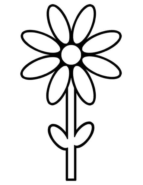 Flower Template Free Printable with Petals - A Crafty Life Flower Dot Painting, Dot Painting Flowers, Preschool Flowers, Preschooler Crafts, Flower Templates Printable Free, Painting Crafts For Kids, Prek Crafts, Prek Ideas, Flower Templates Printable