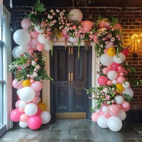 Party Door Decoration Entrance Entryway, Entrance Birthday Decoration, Corporate Event Decor Entrance, Entrance Balloon Decoration, Birthday Party Entrance Decoration, Balloon Entrance Decor, Birthday Entrance Decor, Floral Entrance Decor, Entrance Balloon Arch