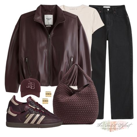 Burgundy Adidas Outfit, Burgundy Sambas Outfits, Burgundy Samba Outfit, Burgundy Sambas, Burgundy Sneakers Outfit, Burgundy Adidas, Hailey Baldwin Street Style, Shop The Outfit, Burgundy Sneakers