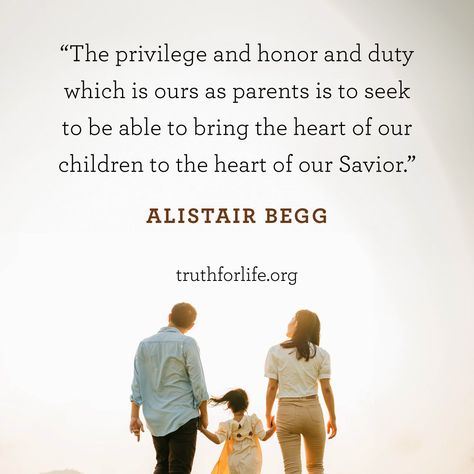 "The privilege and honor and duty which is ours as parents is to seek to be able to bring the heart of our children to the heart of our Savior." —Alistair Begg Listen to today's program at the link in our bio. #AlistairBegg #TruthForLife #Parents #Parenting Privilege Quotes, Alistair Begg, Witch Spell Book, Witch Spell, Our Savior, Spell Book, May 21, Spiritual Quotes, Witch