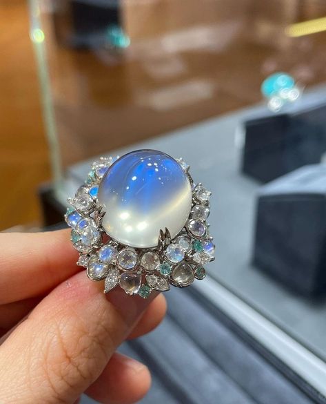 Anna Hu, Light Blue Colour, Bead Work Jewelry, May 2023, Pretty Clothes, Moonstone Jewelry, Light Blue Color, Blue Colour, Moon Stone