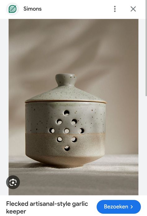 Garlic Keeper, Garlic Jar, A Separation, Garlic Grater, Ceramic Utensil Holder, Ceramic Accessory, Ceramic Butter Dish, Pottery Pot, Pottery Painting Designs