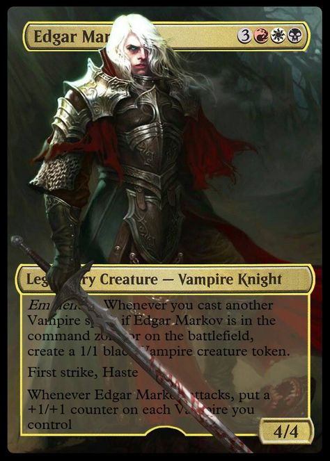 Edgar Markov, Mtg Vampire, Mtg Proxies, Dnd Npc, Mtg Altered Art, Mtg Cards, Alt Art, Mtg Art, Dnd Ideas