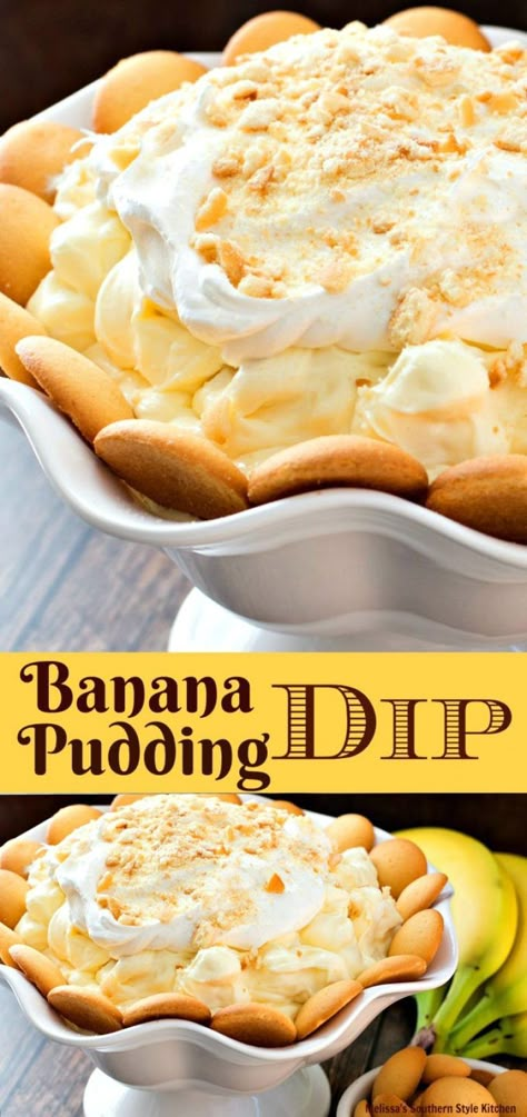 Pudding Dip, Banana Pudding Dip, Dessert Holiday, Banana Dip, Chips Dip, Sweet Appetizer, Recipes Southern, Cheesecake Dip, Sweet Dips