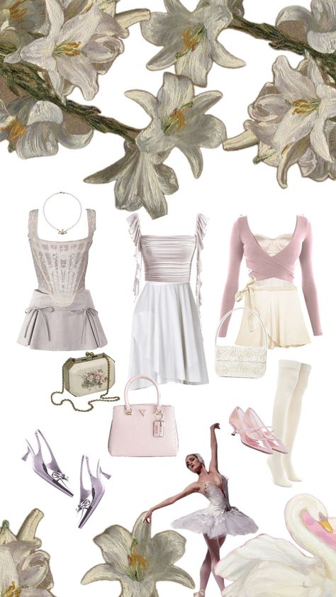 white swan outfits 🩰 🦢 #ballet #outfit #swanlake #costume Swan Outfit, Ballet Outfits, Ballet Outfit, Ballerina Outfit, White Swan, + Core + Aesthetic, Swan Lake, Girl Style, Aesthetic Outfits