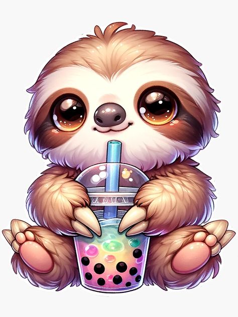 Cute Sloths, Sloth Drawing Cute, Cute Sloth Wallpapers Aesthetic, Cute Sloth Drawing Kawaii, Sloth Background Wallpapers, Kawaii Sloth, Sloth Pictures Cartoon, Cute Sloth Pictures, Pink Flamingo Wallpaper