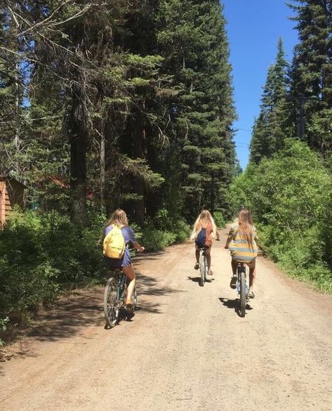 Bike Rides With Friends, Bike Ride Aesthetic, Summer Bike Ride, Daisy Calloway, Friends Ideas, Summer Bike, Calloway Sisters, Bike Aesthetic, The Lake House