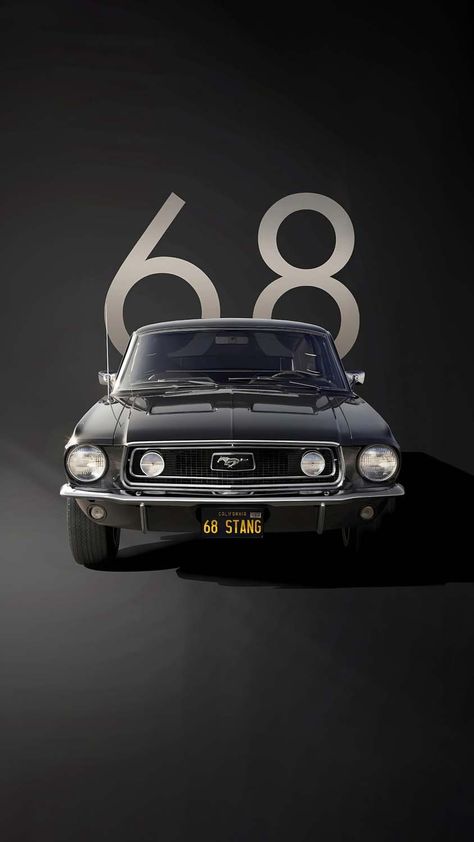 Ford mustang 68 iPhone Wallpaper Mustang Gtr, Ford Mustang 1968, Mustang Art, Ford Mustang Wallpaper, Blue Mustang, 1968 Ford Mustang, Iconic Lines, Mustang Wallpaper, 1968 Mustang