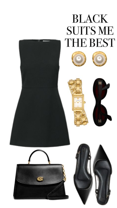 Affordable LBD Outfit Idea Little Black Dress Aesthetic, Lbd Outfit, Black Dress Aesthetic, Classy Fits, Old Money Outfits, Dress Aesthetic, Easy Trendy Outfits, Old Money Style, Casual Chic Outfit