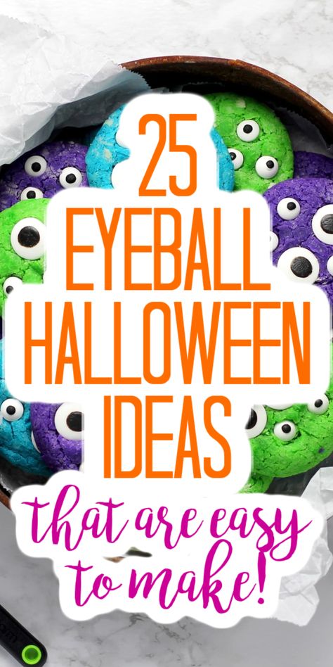 These Halloween eyeball decorations are perfect for a Halloween party or just to add some special fright to your home celebrations! #halloween #halloweennight #eyeballs #halloweencrafts Eyeball Decorations, Eyeball Halloween, Halloween Popcorn, Uhyggelig Halloween, Spooky Halloween Treats, Diy Halloween Wreath, Halloween Eyeballs, Food Decor, Ideas For Halloween