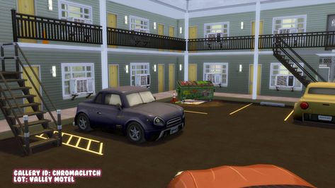 VALLEY MOTEL Residential rental units, there are 6 private units available and an onsite laundromat and pool. ______ Tags: #ts4build #sims4 #ShowUsYourBuilds #simstagrammer #sims4builds #ts4 #thesims4builds #sims4build #TheSims4 #sims4rp #sims4machinima Bloxburg Laundromat Exterior, Laundromat Bloxburg, Bloxburg Laundromat, Bloxburg Motel, Sims 4 Build, April 15, The Sims4, Sims 4, Gaming