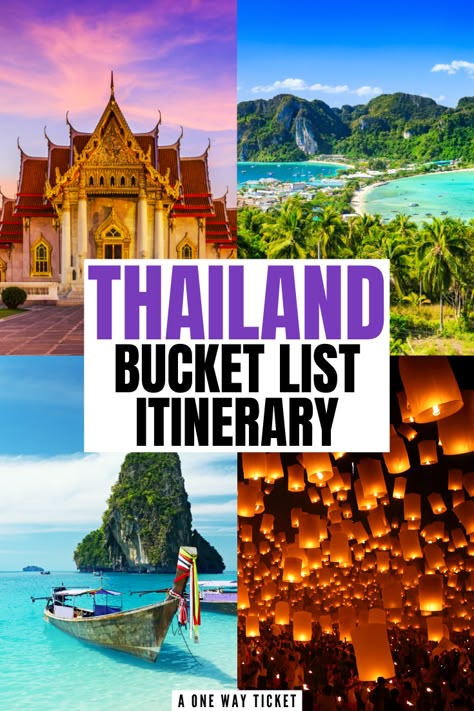 Thailand is one of the most beautiful countries in the world. Click here to see the perfect bucket list Thailand itinerary to explore this gem! #thailandtravel #southeastasiatravel #travelbucketlist | thailand bucket list | thailand itinerary 10 days | 10 days in thailand | phuket thailand | chiang mai thailand | bangkok thailand | travel in thailand | what to do in thailand | where to go in thailand | thailand travel guide | places to visit in thailand | thailand tips | things to do in thailand Travel Bangkok Thailand, Must Visit Places In Thailand, Visiting Thailand For The First Time, Thailand Travel Itinerary 10 Days, Thailand And Bali Itinerary, Travel To Thailand Tips, Thailand Bucket List Things To Do, Places To Visit In Thailand Bucket Lists, 7 Days In Thailand