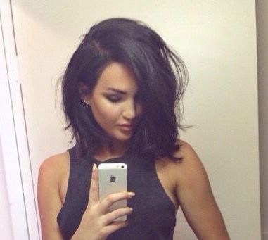 Full Bob Haircut, Natalie Halcro Hair, Rocker Haircut, Rocker Haircuts, Short Hairstyles For Square Faces, Medium Length Black Hair, Long Bob Hairstyles For Thick Hair, Hairstyles For Square Faces, Shoulder Length Black Hair