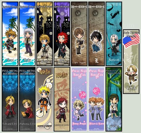 Anime Bookmarks Printable, Anime Bookmarks, Naruto Free, Princesa Ariel Disney, Free Printable Bookmarks, Christmas Bookmarks, Detailed Artwork, Printable Bookmarks, Anime Printables