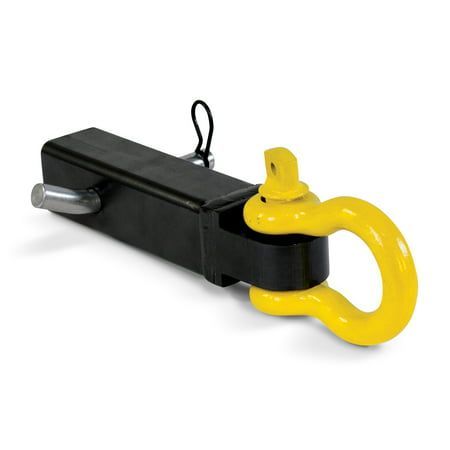 The Champion Power Equipment C18016 2-Inch Hitch Receiver Bracket with Shackle is a practical combination that allows you to transform any 2-inch hitch receiver into a tow or anchor point and is sure to become one of your favorite towing accessories. With a maximum operating load of 10,000 pounds for Class 1, Class 2, and Class 3 loads, this receiver bracket is designed to fit all standard 2-inch hitch receivers and also includes a hitch pin for your convenience. Buy with confidence  Champion wi Hitch Rack, Trailer Hitch Receiver, Receiver Hitch, Hitch Accessories, Car Trailer, Winches, Trailer Hitch, Truck Accessories, Heavy Equipment