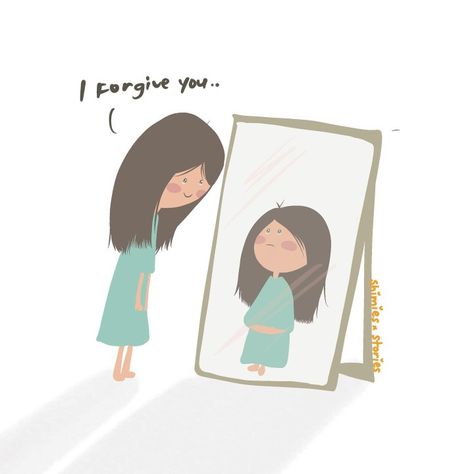 Forgive Yourself Illustration, Forgiveness Illustration, Forgive Yourself Quotes, Cartoons Pictures, Jesus Cartoon, Forgive Yourself, Jesus Songs, Yourself Quotes, Good Morning Flowers Pictures