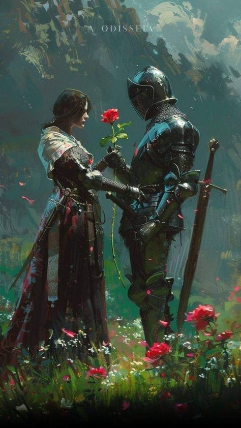 Knight And Lady, Chivalry 2, Knights Art, Knight Wallpaper, Sif Dark Souls, Medieval Romance, Dark Fantasy Artwork, Romance Art, Knight In Shining Armor