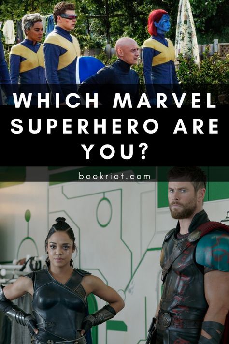 Which Marvel Superhero Are You From BookRiot.com | Marvel Quiz | Marvel Superhero | Comic Books | Quiz | MCU | #Superhero #Quiz #Comics #Marvel Marvel Quizzes, Superhero Quiz, Marvel Quiz, Book Quizzes, Movie Quizzes, Marvel Comics Funny, Avengers Characters, Interesting Facts About World, Comic Book Superheroes