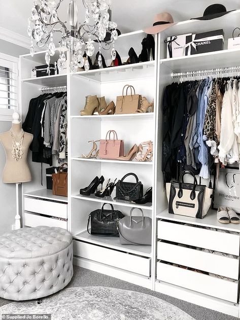 Spare Room Dressing Room Ideas, Spare Room Walk In Closet, Spare Room Closet, Bedroom Built In Wardrobe, Dressing Room Decor, Dressing Room Closet, Dream Closet Design, Open Wardrobe, Walk In Closet Design