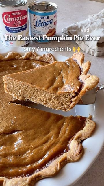 Recipe For Pumpkin Pie, Can Pumpkin Puree, Can Pumpkin, Frozen Pie Crust, Easy Pumpkin Pie, Frozen Pie, Favorite Pie, Pumpkin Pie Recipes, Tres Leches