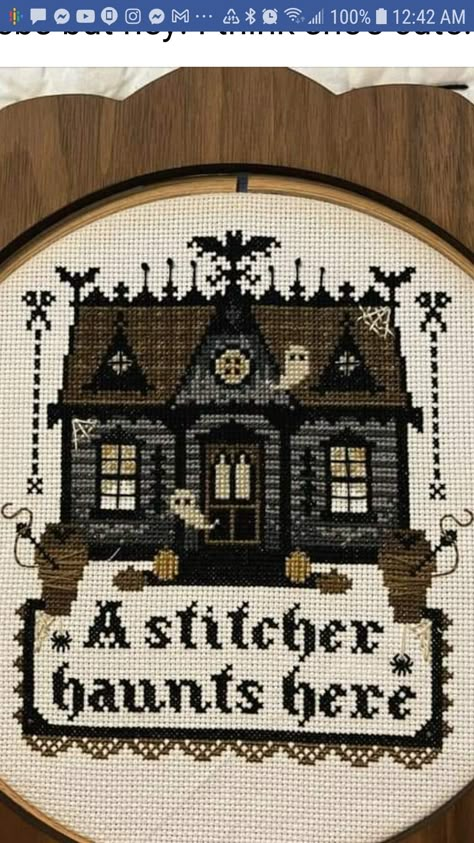 Haunted Cross Stitch, As Above So Below Cross Stitch, Gothic Cross Stitch Patterns Free, Creepy Cross Stitch, Goth Cross Stitch, Witch Cross Stitch Pattern, Witch Cross Stitch, Stitch Witchery, Cross Stitch Quotes