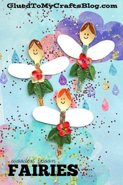 Wooden Spoon Fairies – Kid Craft - Spring Themed Tutorial - Pretend Play Pieces - Imaginative Play Puppets - Open Invitation To Play - Craft Spoon Fairy Kids Art Project Wooden Spoon Crafts, Spoon Craft, Spoon Crafts, Puppet Crafts, Fairy Crafts, Spring Crafts For Kids, Summer Crafts For Kids, Kid Craft, Crafty Kids