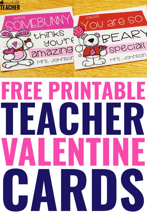 These editable, printable teacher valentines for students couldn't be easier to make and give. Just type in your the names of students in your class and they autofill. All you have to do is print! Teacher Valentine Cards For Students, Teacher Valentine Cards, Teaching Gifts, Valentine Preschool, Valentines Week, Student Valentines, Free Printable Valentines Cards, February Math, Kindergarten Spring