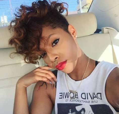 @shaddah_elyse Relaxed Hair Care, Short Haircuts For Black Women, Haircuts For Black Women, Find Hairstyles, Short Sassy Hair, Mohawk Hairstyles, Hair Affair, Best Short Haircuts, Very Short Hair