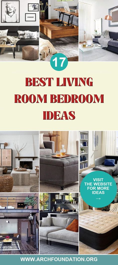 Get inspired with the best ways to convert your living room into a bedroom. These easy and stylish ideas are perfect for creating a versatile living space. Living Room To Bedroom Ideas, Making A Living Room Into A Bedroom, Combined Living And Bedroom, Living Room Sleeping Area, Beds In Living Room Ideas, Living Room As Bedroom Ideas, Family Room Into Bedroom, Bedroom To Living Room Convert, Living Room Converted To Bedroom