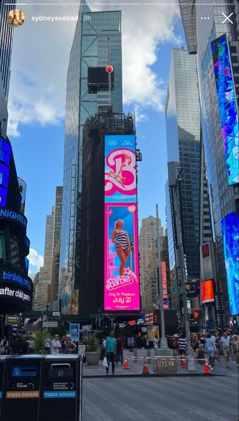 New York City. Barbie billboard ads in Times Square. Salt Branding, Billboard Ads, Times Square Billboards, Times Square Nyc, New York City Aesthetic, Career Vision Board, New York Life, Nyc Life, New York Post