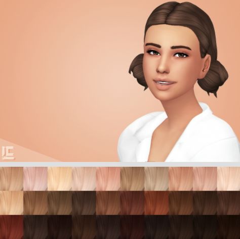 Sims 4 Cc Hair Low Bun, Hair Low Bun, Space Buns Hair, Low Buns, Double Buns, Cute Braided Hairstyles, Sims Hair, Low Bun, Bun Hair