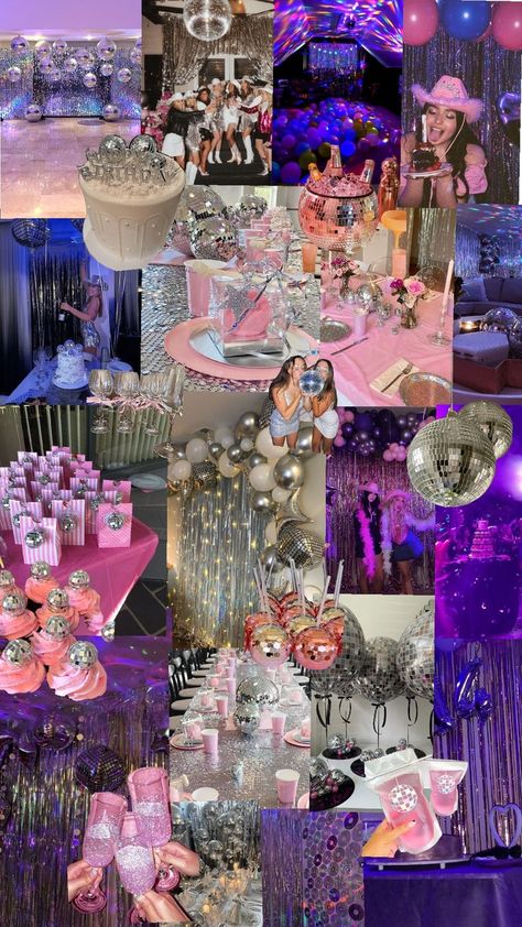 Disco Birthday Ideas, Disco Party Aesthetic, Disco Birthday, Disco Theme, Party Aesthetic, Party Inspo, 15th Birthday, Disco Party, Party Game