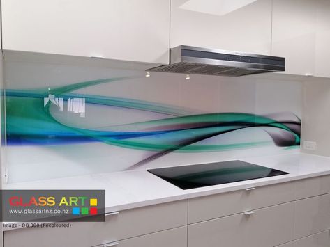 A beuatiful printed glass splashback with our popular swirl graphic! #glassartnz #glassart #glass #splashback #kitchen #wallartnz #kitchensnz #kitchendesign #printedsplashback #digitalprint #digitalsplashback #texturedglass #paintedsplashback Printed Glass Splashback Kitchen, Cabinet Under Stairs, Glass Splashback Kitchen, Printed Glass Splashbacks, Splashback Kitchen, Glass Splashbacks Kitchen, Tiny House Stairs, Glass Splashbacks, Back Painted Glass