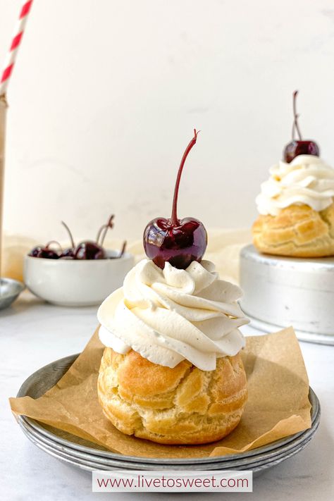 Cream Puff Flavors, Vanilla Dessert Recipes, Vanilla Bean Whipped Cream, Ice Cream Puffs, Vanilla Desserts, Pastry Cream Recipe, Cream Puff Recipe, Soda Shop, Beer Float