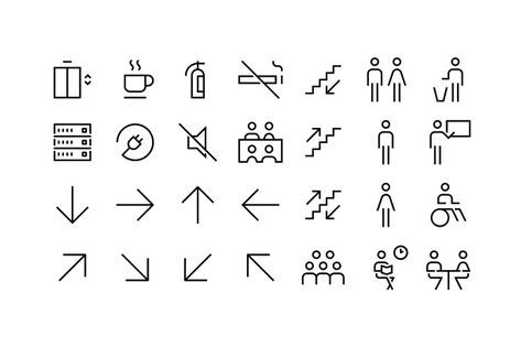 wayfinding, icons, symbols Wc Icon, Pictogram Design, Wayfinding Signage Design, Sign System, Wayfinding Design, Icon Design Inspiration, Wayfinding System, Interior Signs, Graphic Design Humor