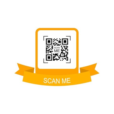 Yellow frame with ribbon for qr code cre... | Premium Vector #Freepik #vector #square-label #banner #ribbon-tag #scan Qr Code Creative, Scan Barcode, Banner Ribbon, Scan Me, Yellow Frame, Creative Concept, Qr Code, Premium Vector, Ribbon