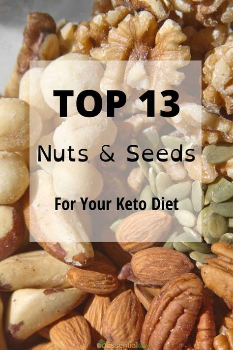 Not all nuts are created equal on keto. Some are more keto friendly than others but which ones?! Check out our keto nuts and seeds list to see which ones are the best and which ones to steer away from. We've compiled a list of the best low carb nuts and seeds with some of the nuts and seeds having as little as 1 net carb! Making for the perfect low carb perfect snacks Great for keto, low carb, and paleo diets! #ketodiet #lowcarbdiet #paleo Keto Nuts Recipes, Keto Nut Mix Recipe, Best Nuts For Diabetics, Keto Seasoned Nuts Recipe, Best Nuts For Keto, Nuts On Keto, Keto Nuts List, Low Carb Nuts List, Keto Roasted Mixed Nuts Recipe