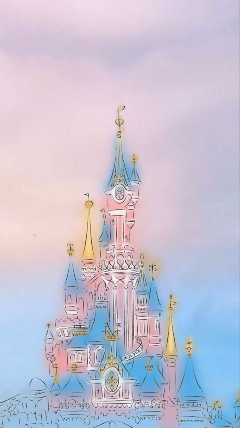 Disneyland Paris Castle Drawing, Disneyland Paris Wallpaper Iphone, Disneyland Paris Drawing, Disney Character Wallpaper, Cute Disney Characters Wallpaper, Disney Iphone Wallpaper Aesthetic, Disney Wallpaper For Iphone Aesthetic, Disneyland Wallpaper Aesthetic, Disneyland Drawings