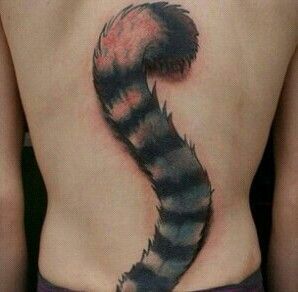 Alice in wonderland cat tail tattoo | Tattoos ♡ | Pinterest | Cat ... Tail Tattoo, Raccoon Tattoo, Clever Tattoos, Weird Tattoos, Bad Tattoos, 3d Tattoos, Funny Tattoos, Cat Tail, Tattoo Life