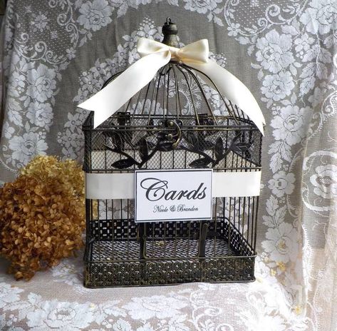 Wedding Money Holder, Box Wedding Card, Bird Cages For Sale, Wedding Shower Cards, Large Bird Cages, Shower Cards, Wedding Card Box, Wedding Card Holder, Card Box Wedding