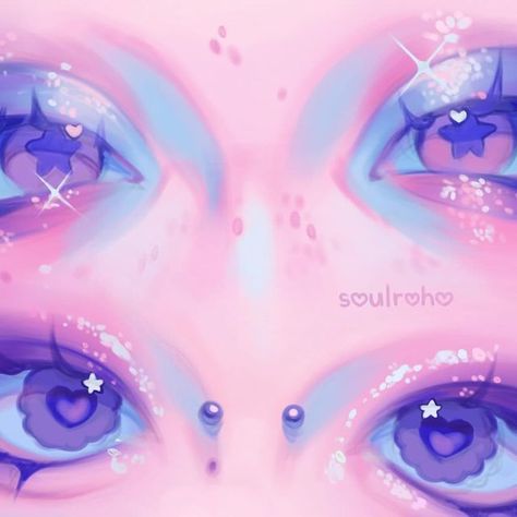 alma luna on Instagram: "༘˚⋆𐙚｡⋆𖦹.🎀✧˚ eye makeup practice!!! like, i just realized that I never paint makeup and there’s literally no reason, i just never thought about it before 🧍🏻‍♀️and i don’t know why i'am starting to use purple in my drawings I don’t even really like that color. so this whole drawing is an experiment fr  #art #eyes #practice #drawing #digitalart #digitalpainting #illustration #procreate #artstudy #sketch #doodle #artoftheday #artist #artistic #aesthetic" Eyes Practice, Character Sketching, Makeup Practice, Art Eyes, Paint Makeup, Practice Drawing, Illustration Doodle, Animation Art Sketches, Characters Inspiration Drawing