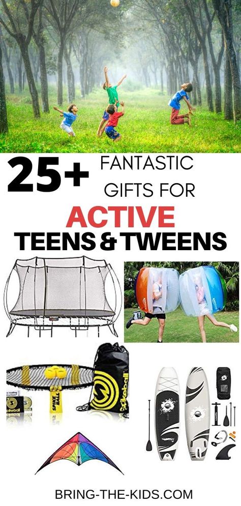 The best gift ideas for the active teen and active tween on your gift list. Not just junky toys, but awesome gifts that will keep them active year round. #activekids #stayactive #christmaslist #teengifts #giftideas #activegifts Outdoor Gifts For Kids, Backyard Gifts, Active Toys, Outdoor Fun For Kids, Activities For Teens, Outdoor Gifts, Kids Gear, Awesome Gifts, Travel Family