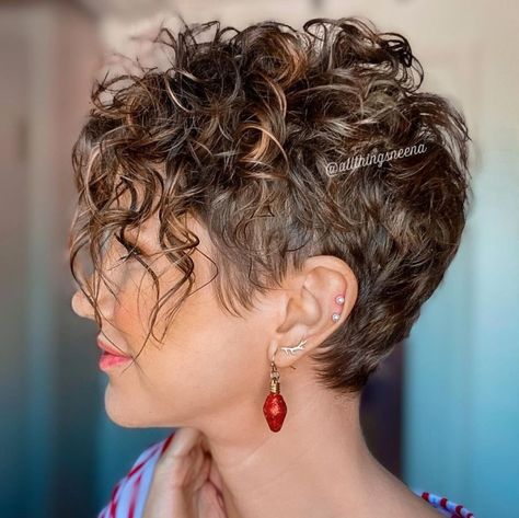 Pixie Cut Curly Hair, Curly Pixie Cut, Wavy Pixie Cut, Curly Undercut, Curly Pixie Hairstyles, Short Curly Pixie, Curly Pixie Haircuts, Wavy Pixie, Pixie Cut With Bangs