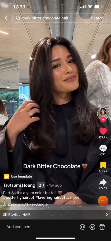 Bitter Chocolate Hair, Dark Bitter Chocolate Hair, Chocolate Hair, Bitter Chocolate, Bitter, Hair Cuts, Hair, Color