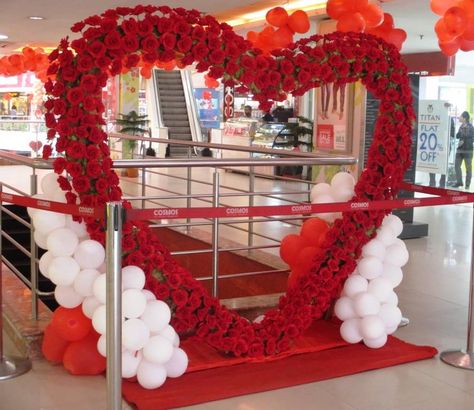 Valentine's Day Decor Cosmos Mall, Siliguri Valentine Selfie, Valentine Display, Valentine Backdrop, 25th Anniversary Party, Red Carpet Party, Wedding Stage Design, Birthday Cakes For Men, Valentine's Day Decor, 18th Birthday Party