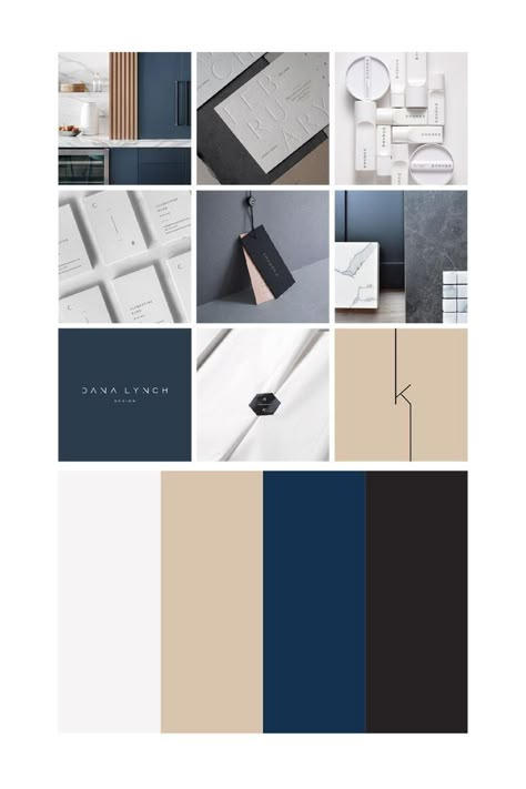 Luxury Blue Branding, Black Branding Design, Chique Aesthetic, Clean Moodboard, Blue Logo Design, Color Design Inspiration, Logo Azul, Identity Branding, Brand Color Palette